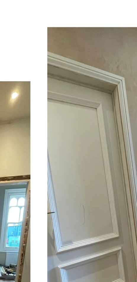 Panelled interior doors and timber floor